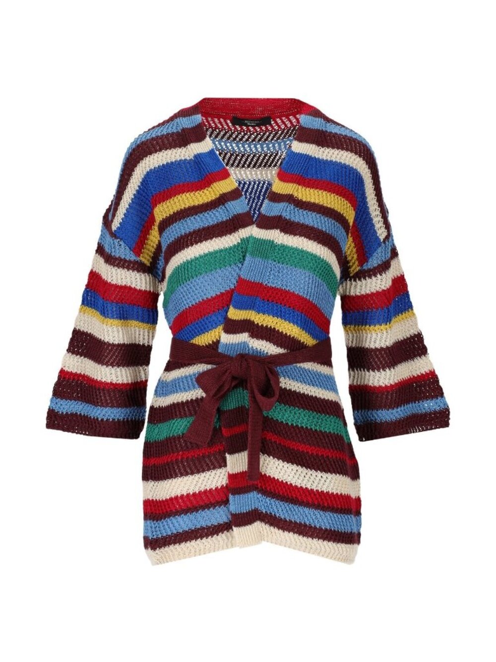 WEEKEND Max Mara | Striped Linen Knit Lightweight Beach Sweater